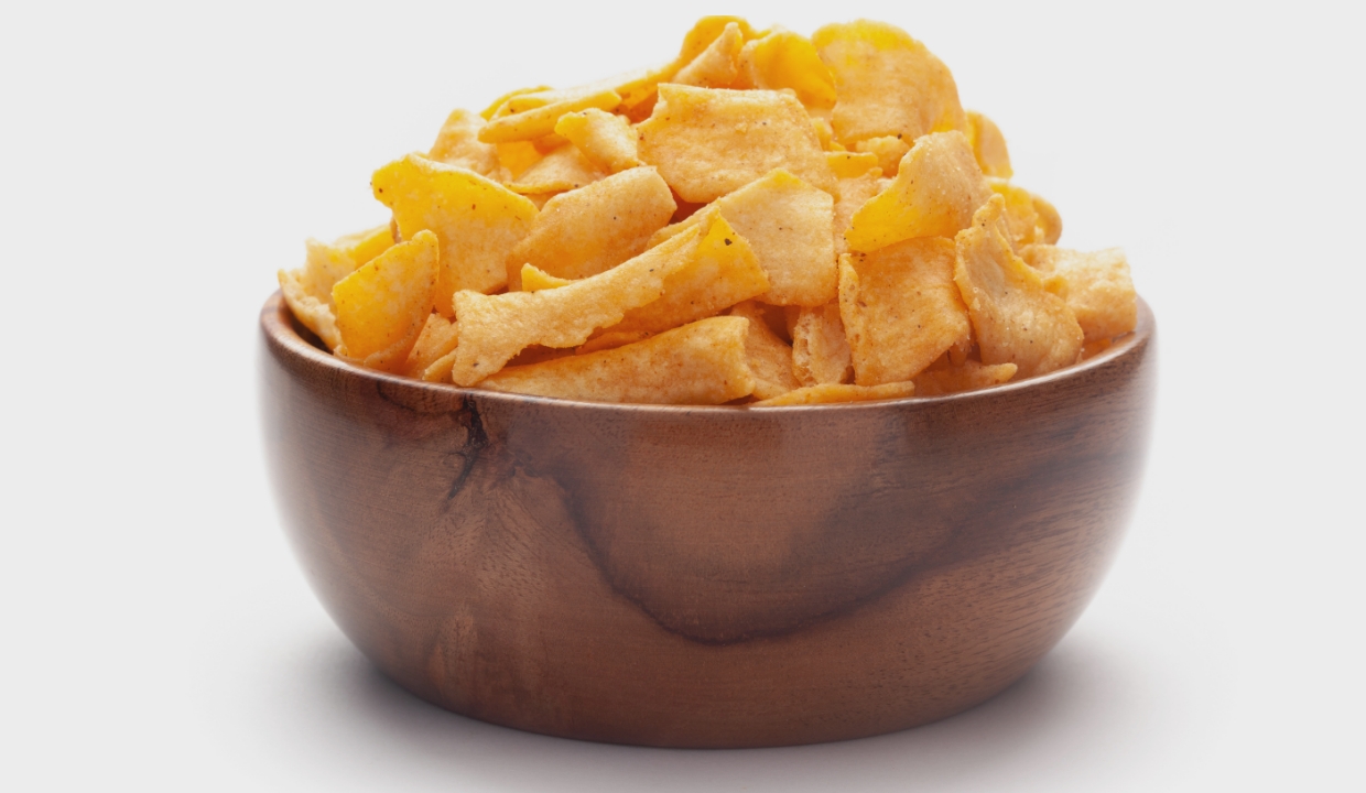 Potato chips in a bowl